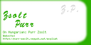 zsolt purr business card